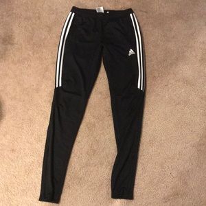Adidas black with white stripe climacool joggers